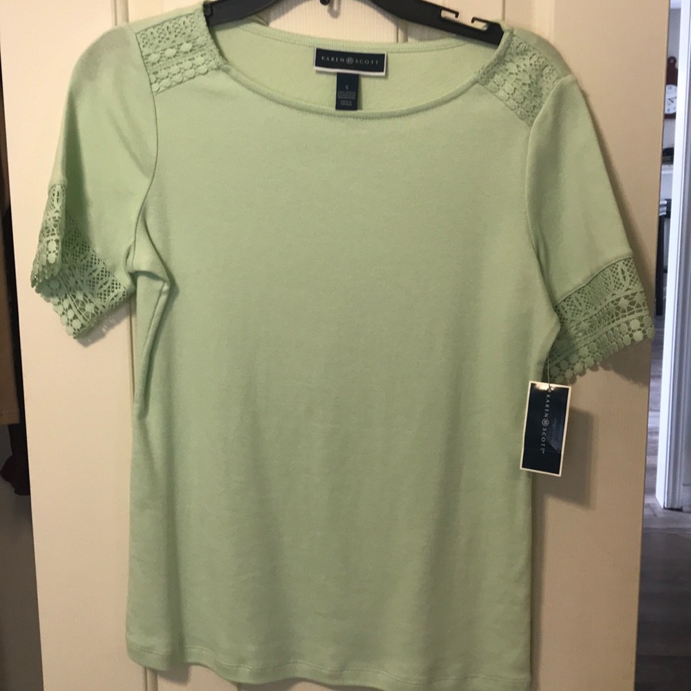 Karen Scott Light green blouse